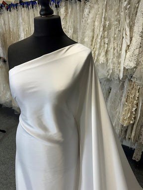 Satin Stretch Polyester Blanc - Sentry