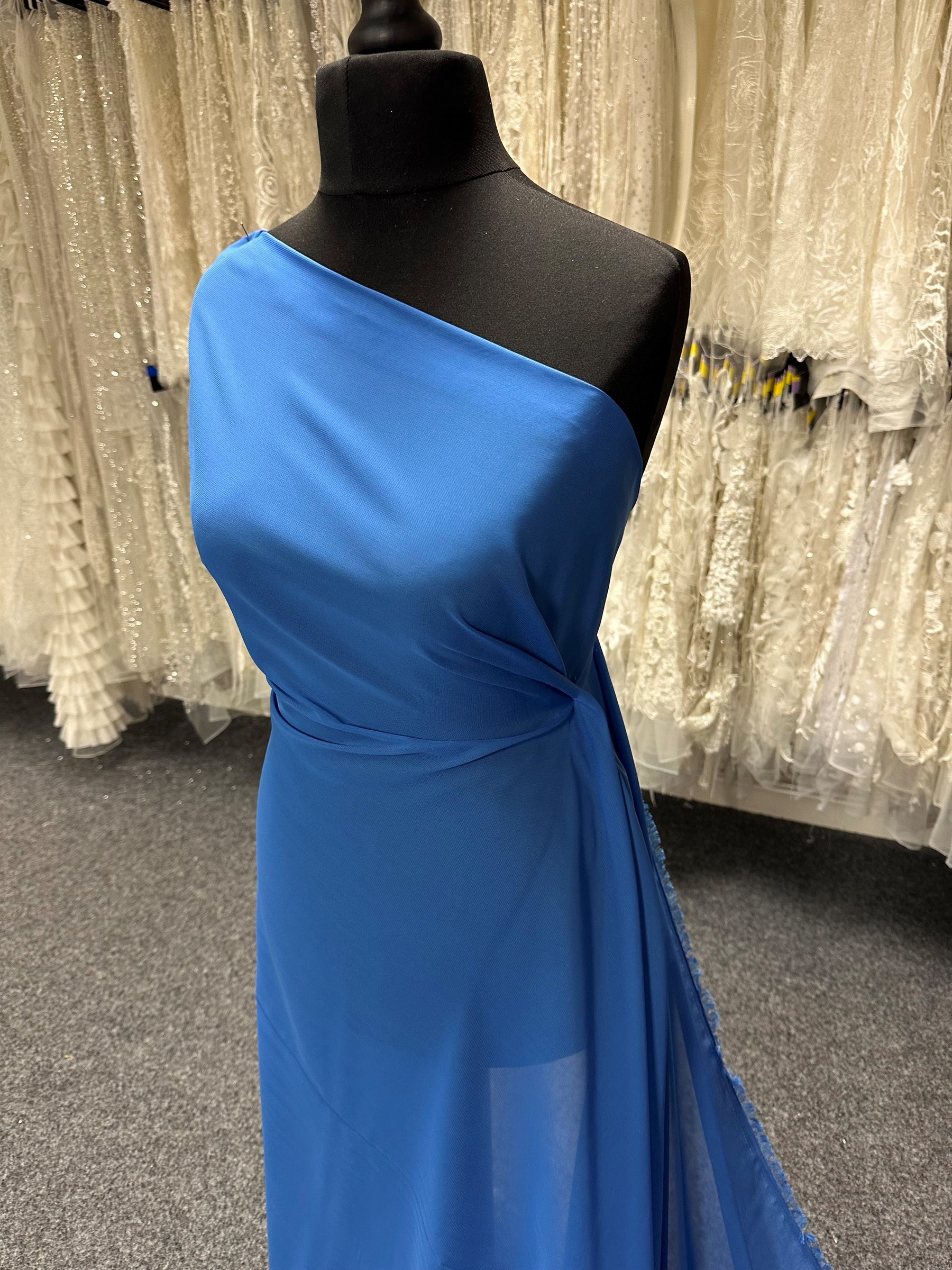 Mousseline de Polyester Bleu Royal - Benevolence