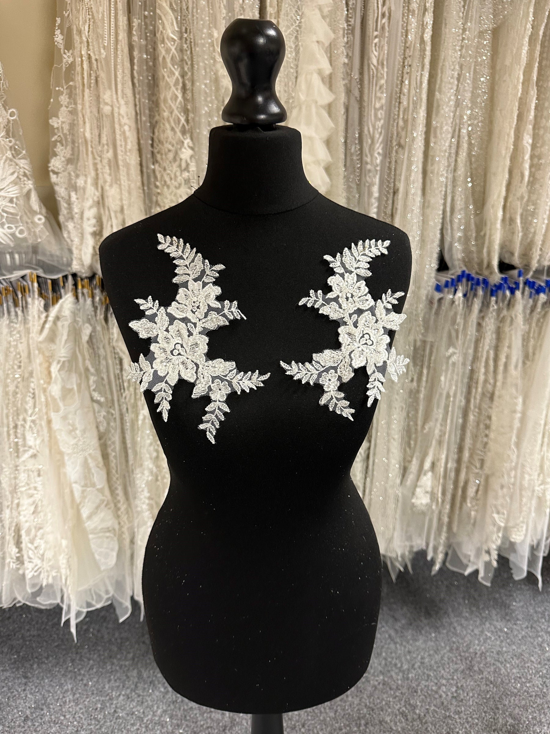 Ivory Sequin Lace Appliques - Ondine