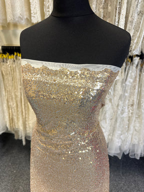Tulle à paillettes champagne - Glow