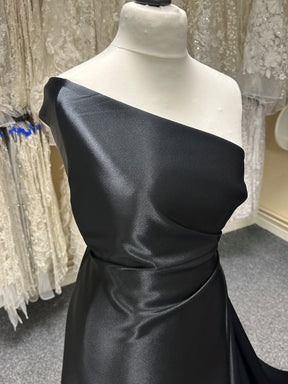 Satin Crêpe Polyester Noir - Desire