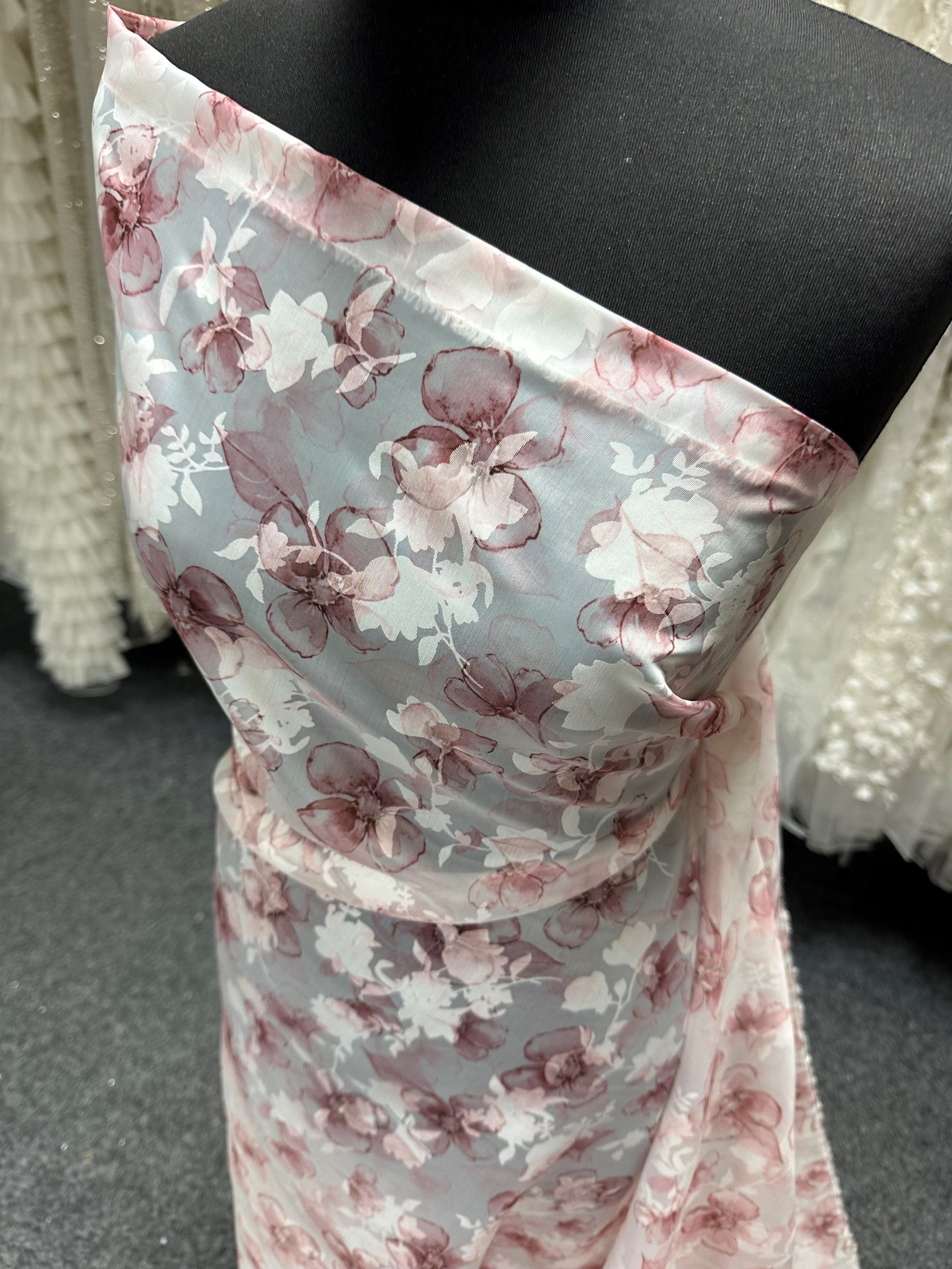 Pink Printed Organza -  Seville (CF)