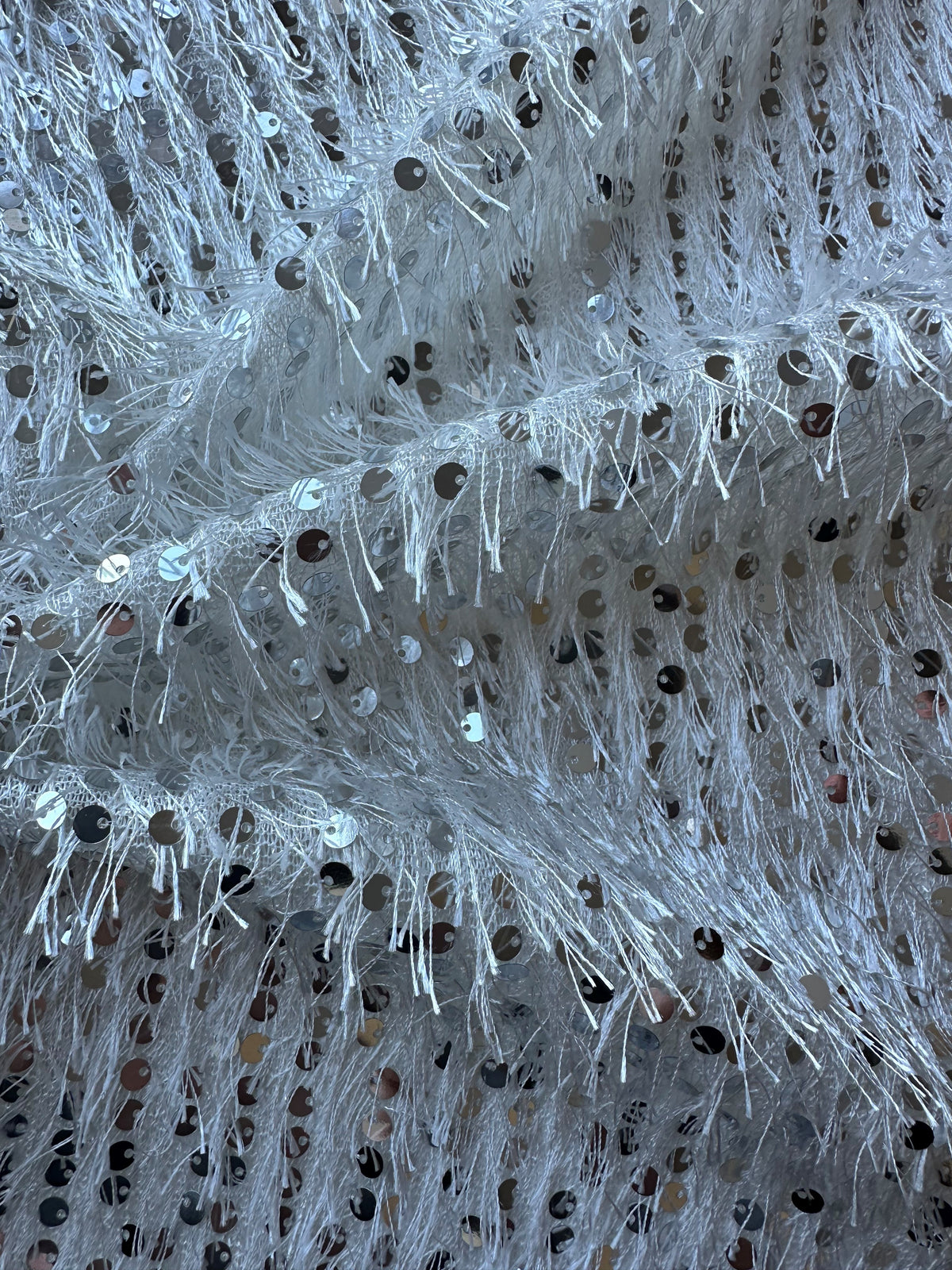 Silver Glamour Fabric - Reverberate