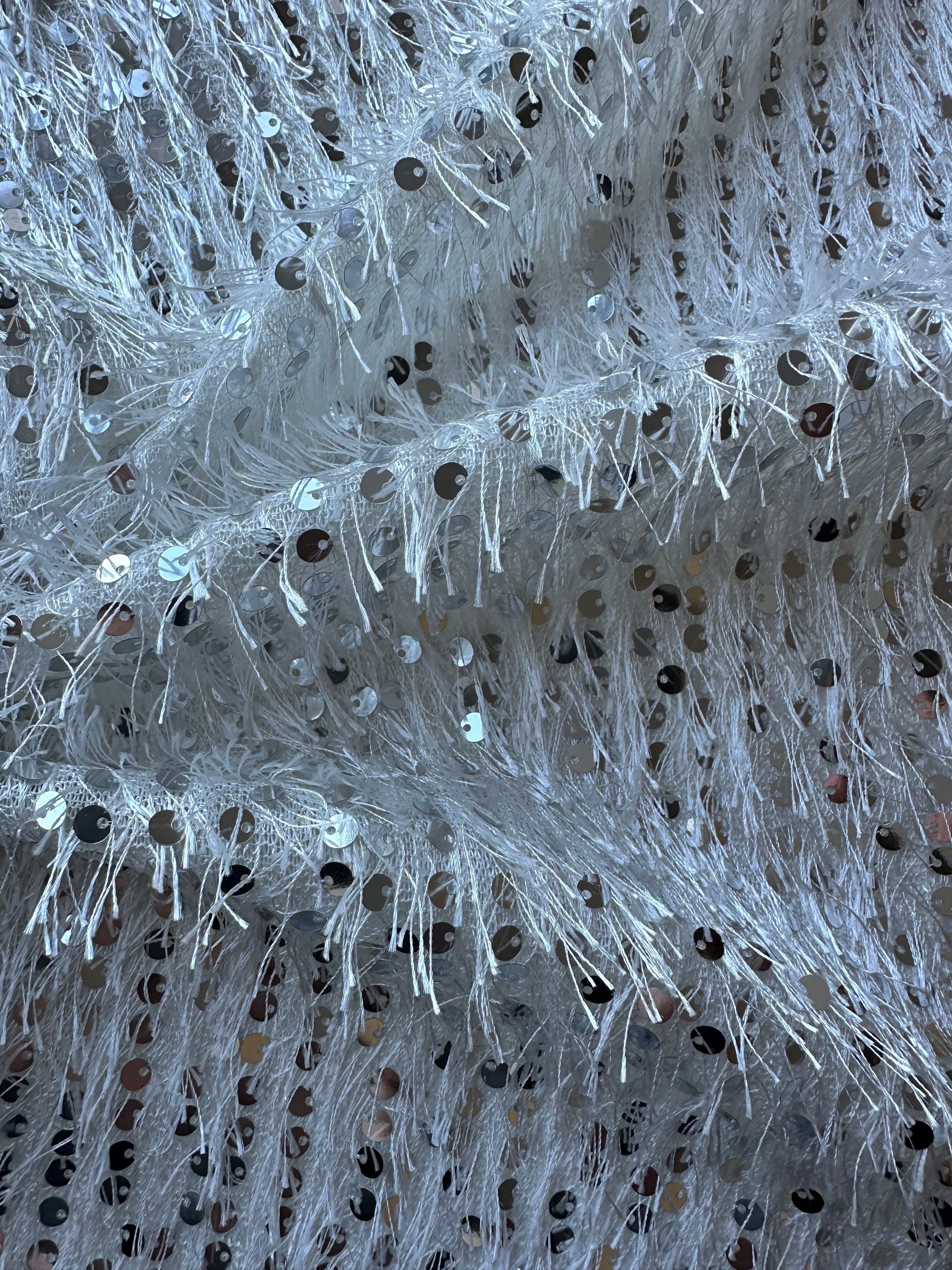 Silver Glamour Fabric - Reverberate