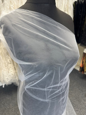 Tulle de mariée blanc en soie pour voiles - Baritone