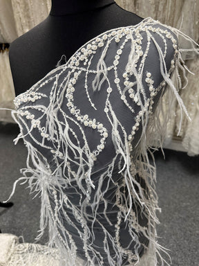 Dentelle de plumes ivoire - Ludmilla