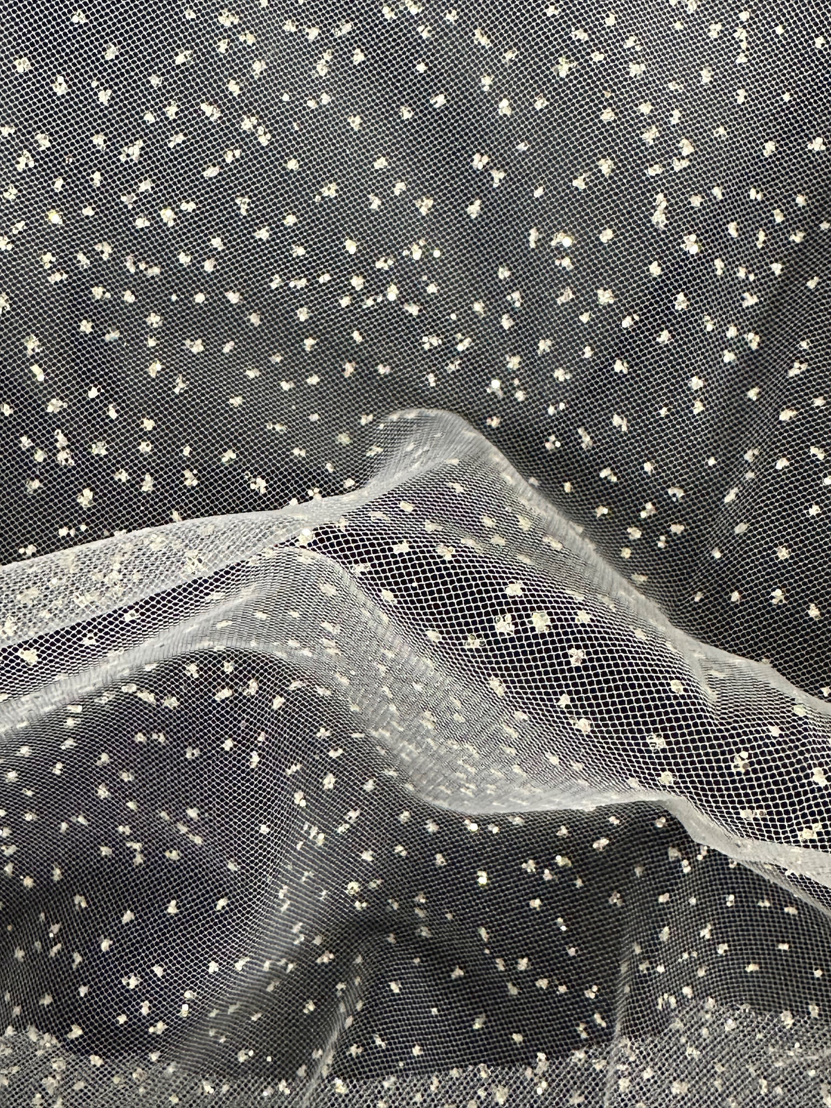 White Glitter Tulle - Blinder