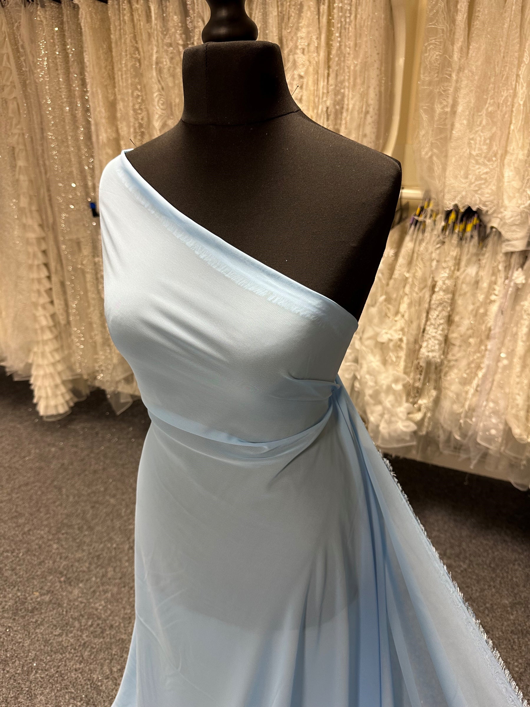 Mousseline de Polyester Bleu Clair - Benevolence