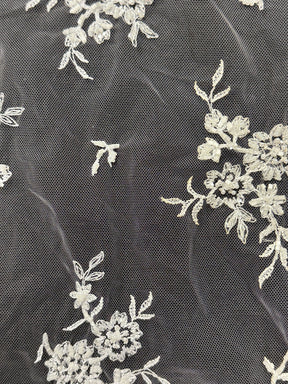 Dentelle blanche à paillettes - Roxanne (CF)