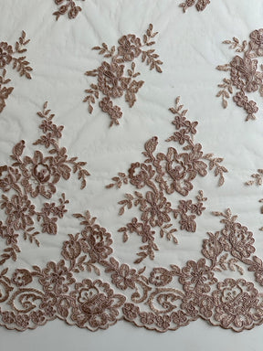 Dentelle cordée ivoire sans perles - Naomi (CF)