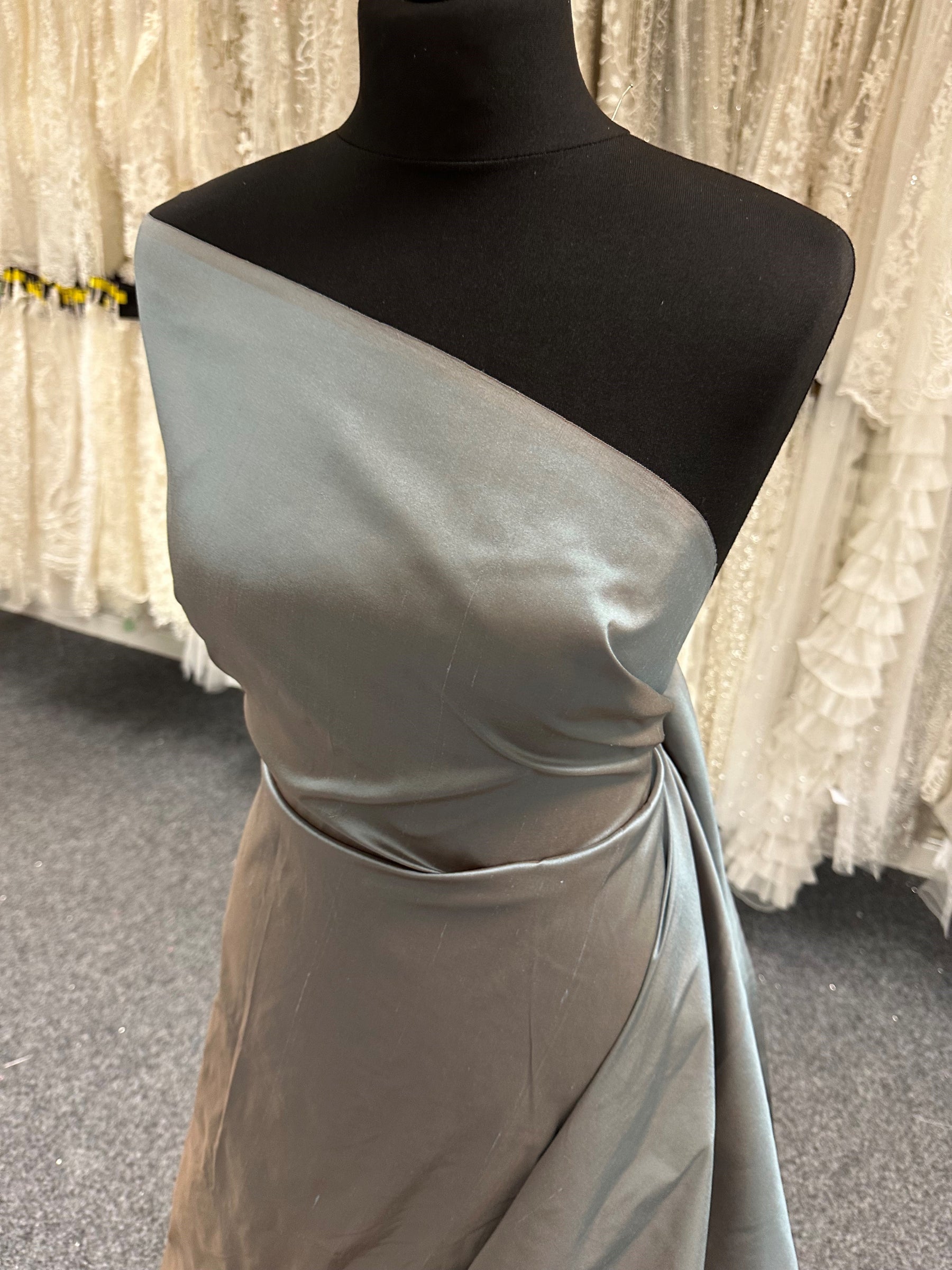 Dupion de soie gris - Masquerade