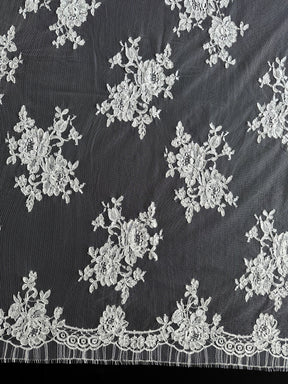 Ivory Corded Chantilly Lace - Zaya