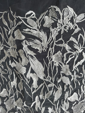 Dentelle brodée ornée de sequins ivoire - EB3026