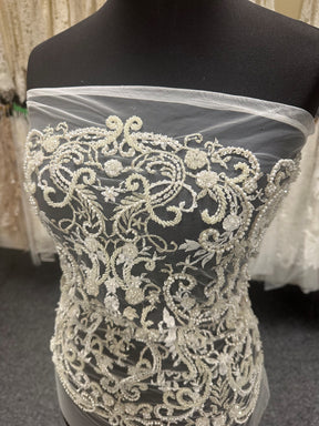 Dentelle Perlée Ivoire - Faith