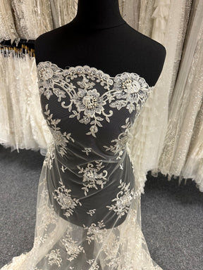 Dentelle perlée ivoire - Languide (CF Lucinda)