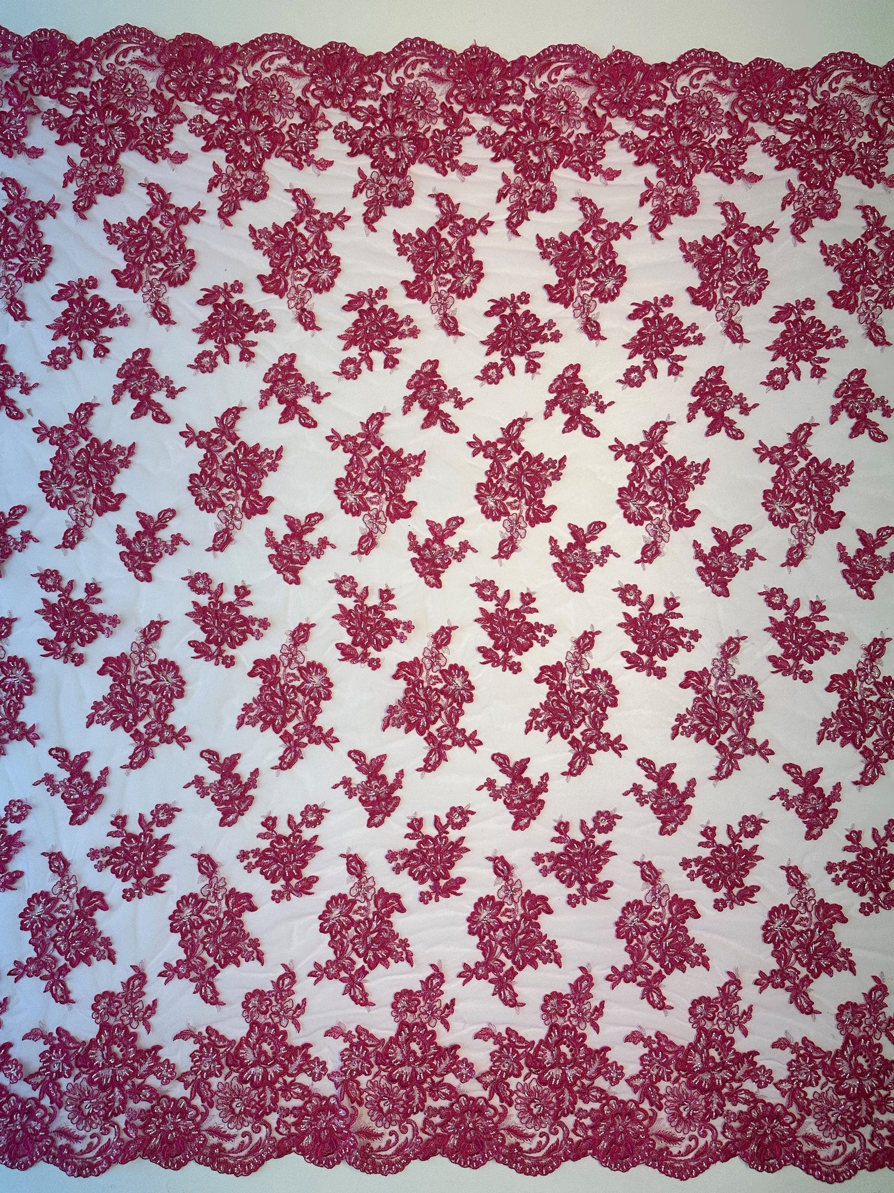 Dentelle rose bonbon - Victoria.