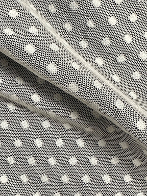 Tulle extensible ivoire à pois - Imola (CF)