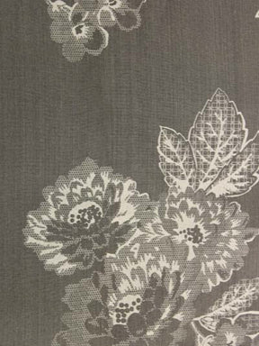 Taffetas de soie imprimé ivoire - Jacquetta