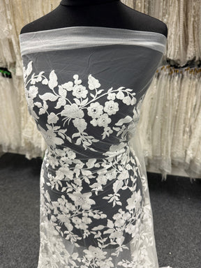Ivory Embroidered Lace - Gamba