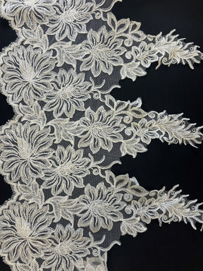 Bordure en dentelle ivoire cordée - Connecticut