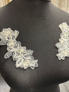 Appliques Cordées en Ivoire - Coral (Petites)