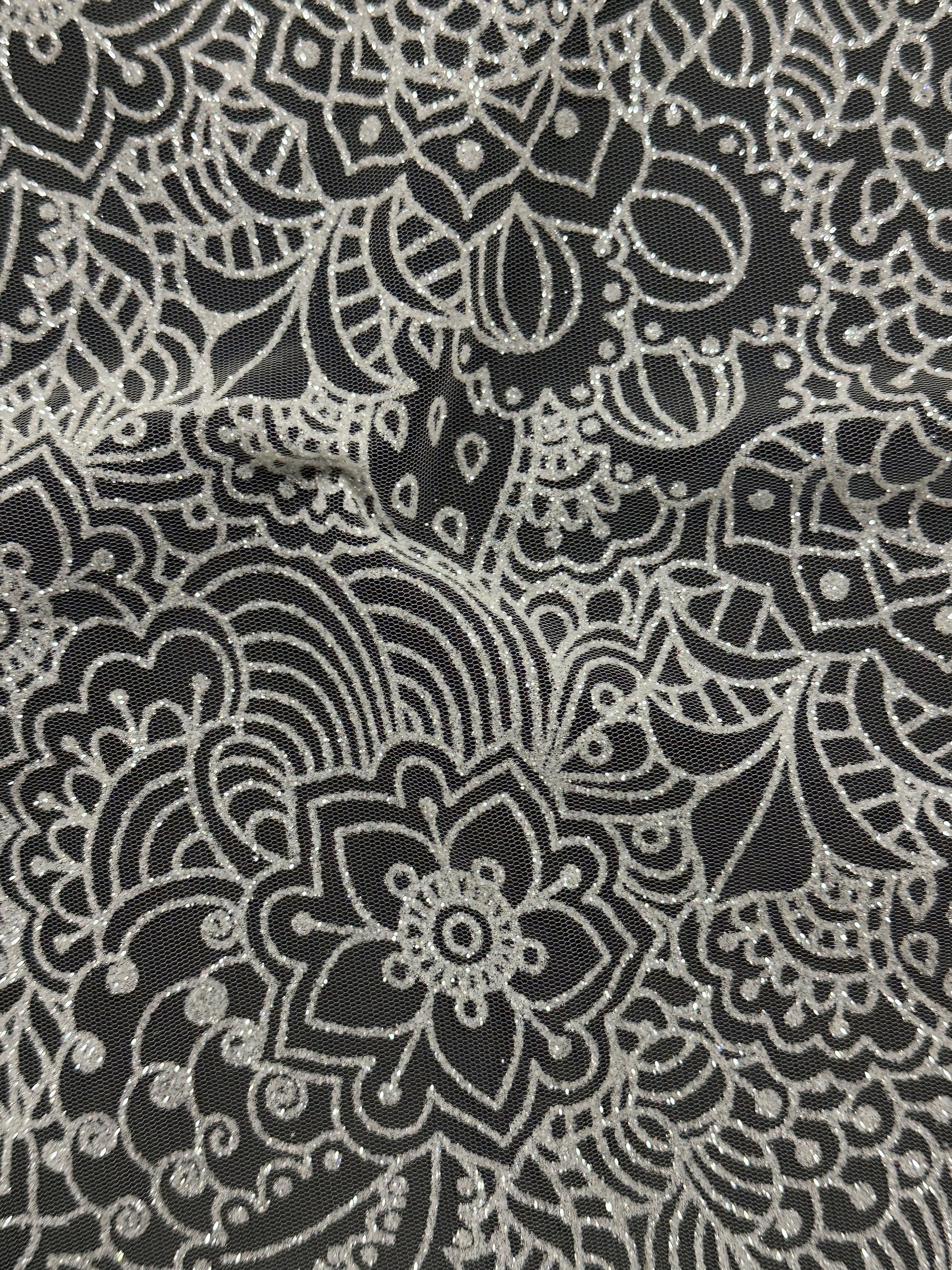 Tulle pailleté ivoire - Brillant (CF)