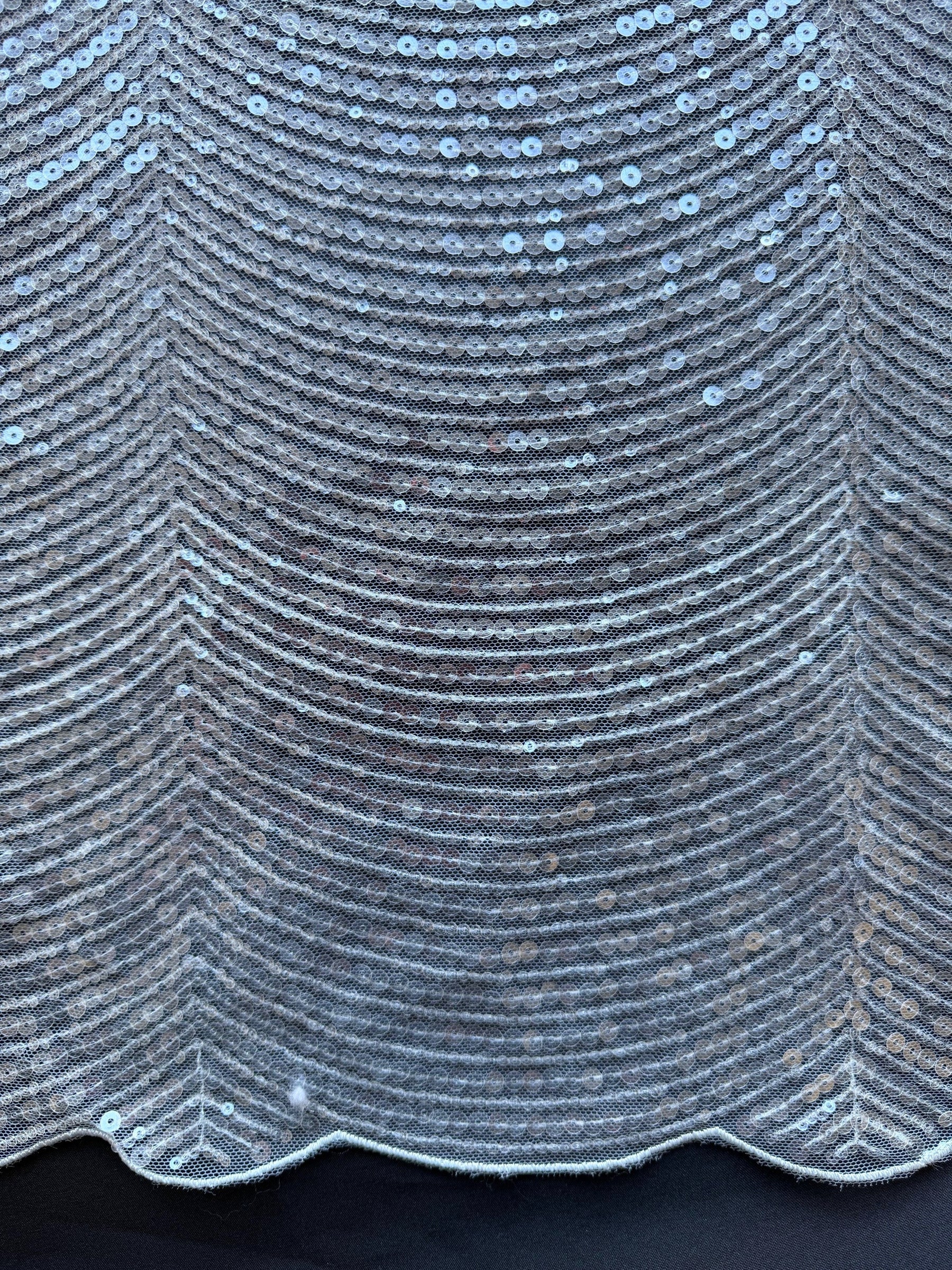 Tulle à sequins brodé bleu ciel – EB3020