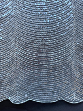 Tulle à sequins brodé bleu ciel – EB3020