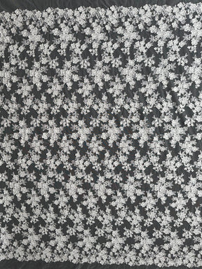 Dentelle 3D brodée ivoire - EB5033