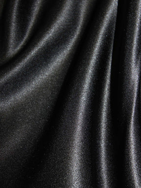 Satin Duchesse Polyester Noir - Contessa