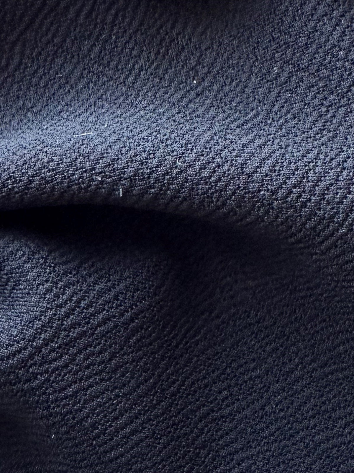 Black Stretch Polyester Heavy Crepe - Spain