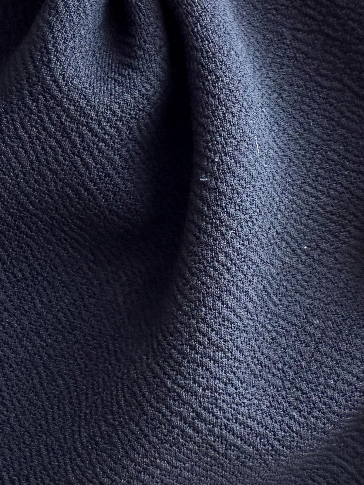 Black Stretch Polyester Heavy Crepe - Spain