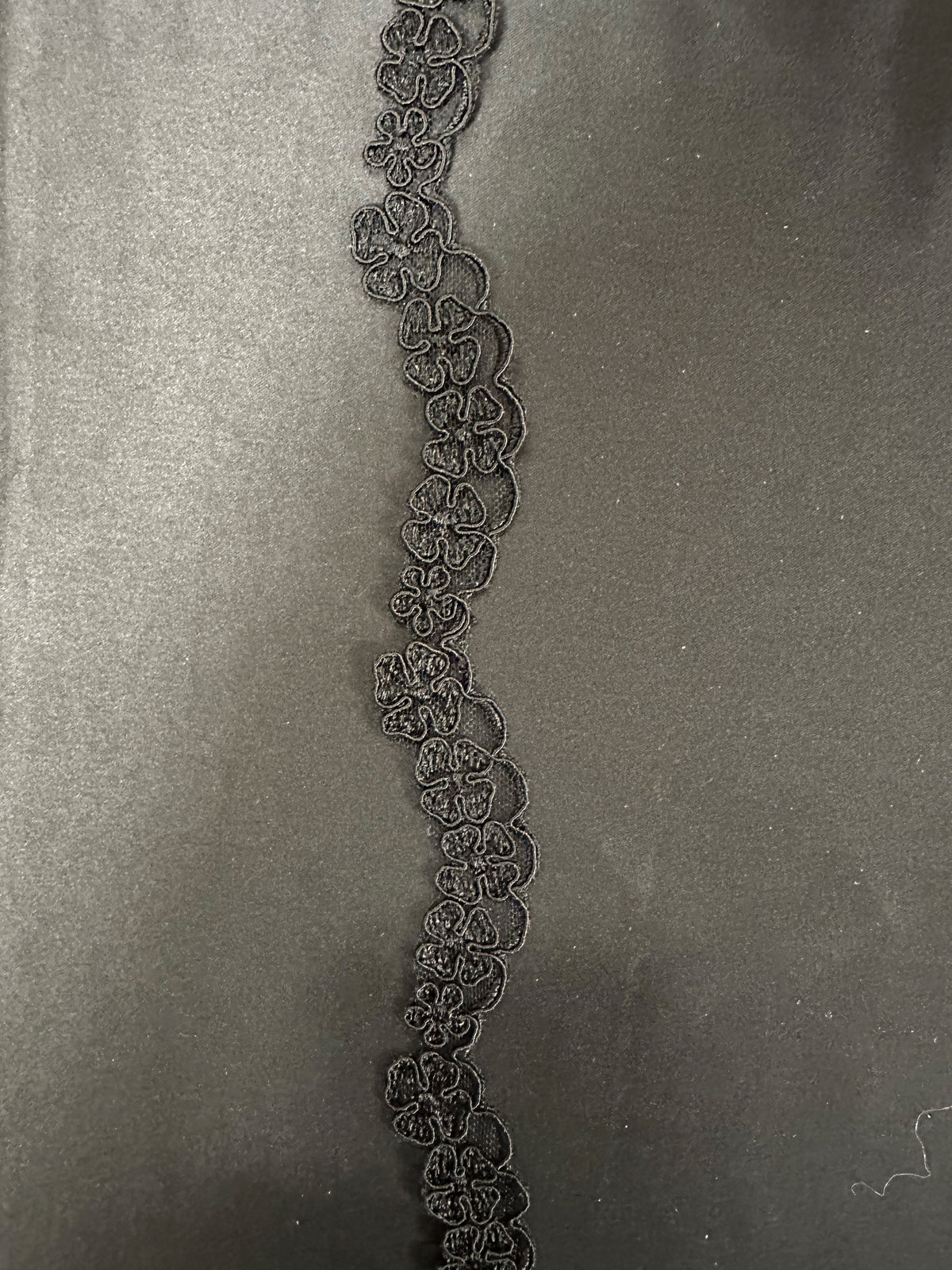 Bordure en dentelle noire cordée - Crépuscule