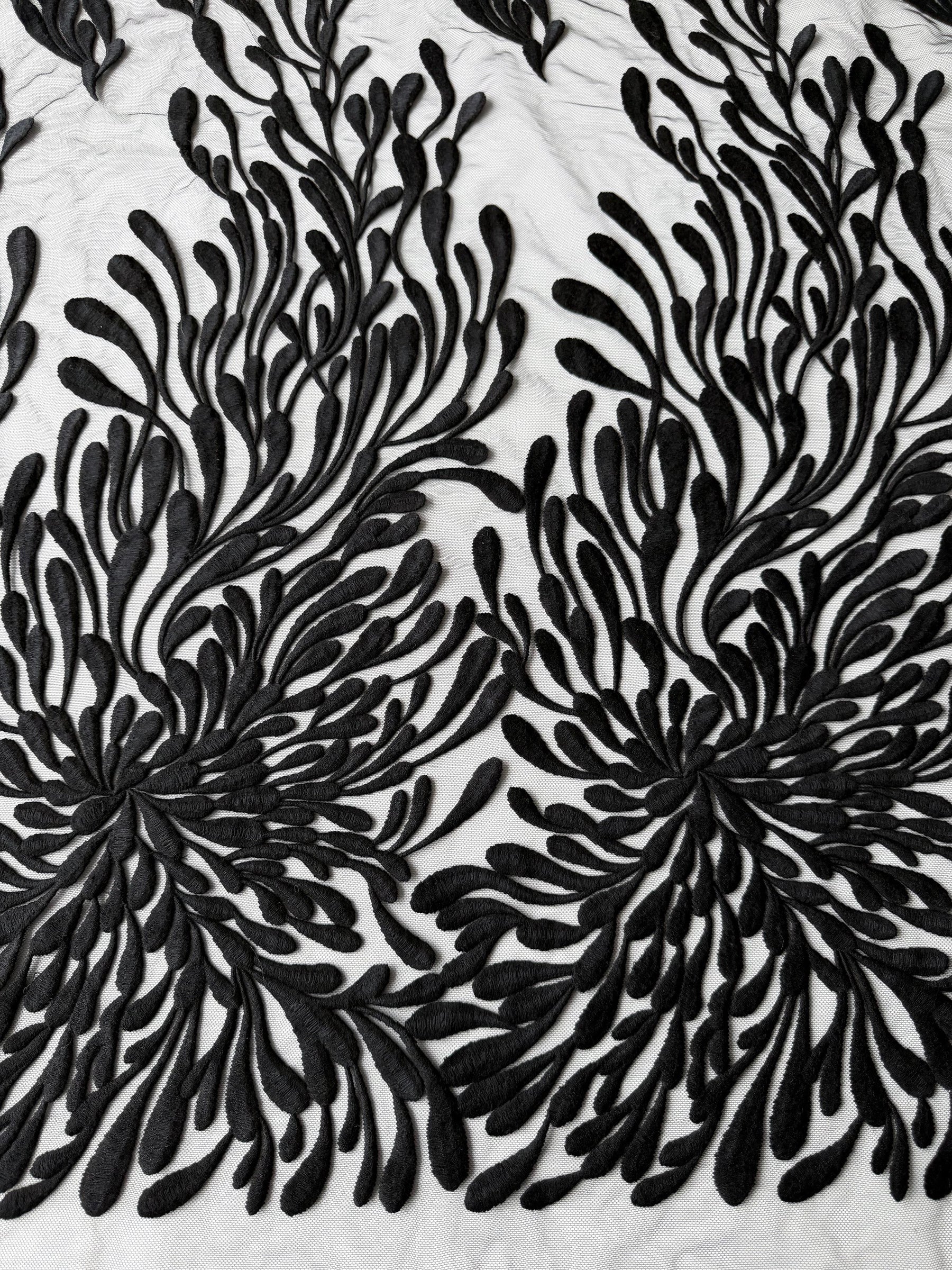 Dentelle brodée noire - EB5053