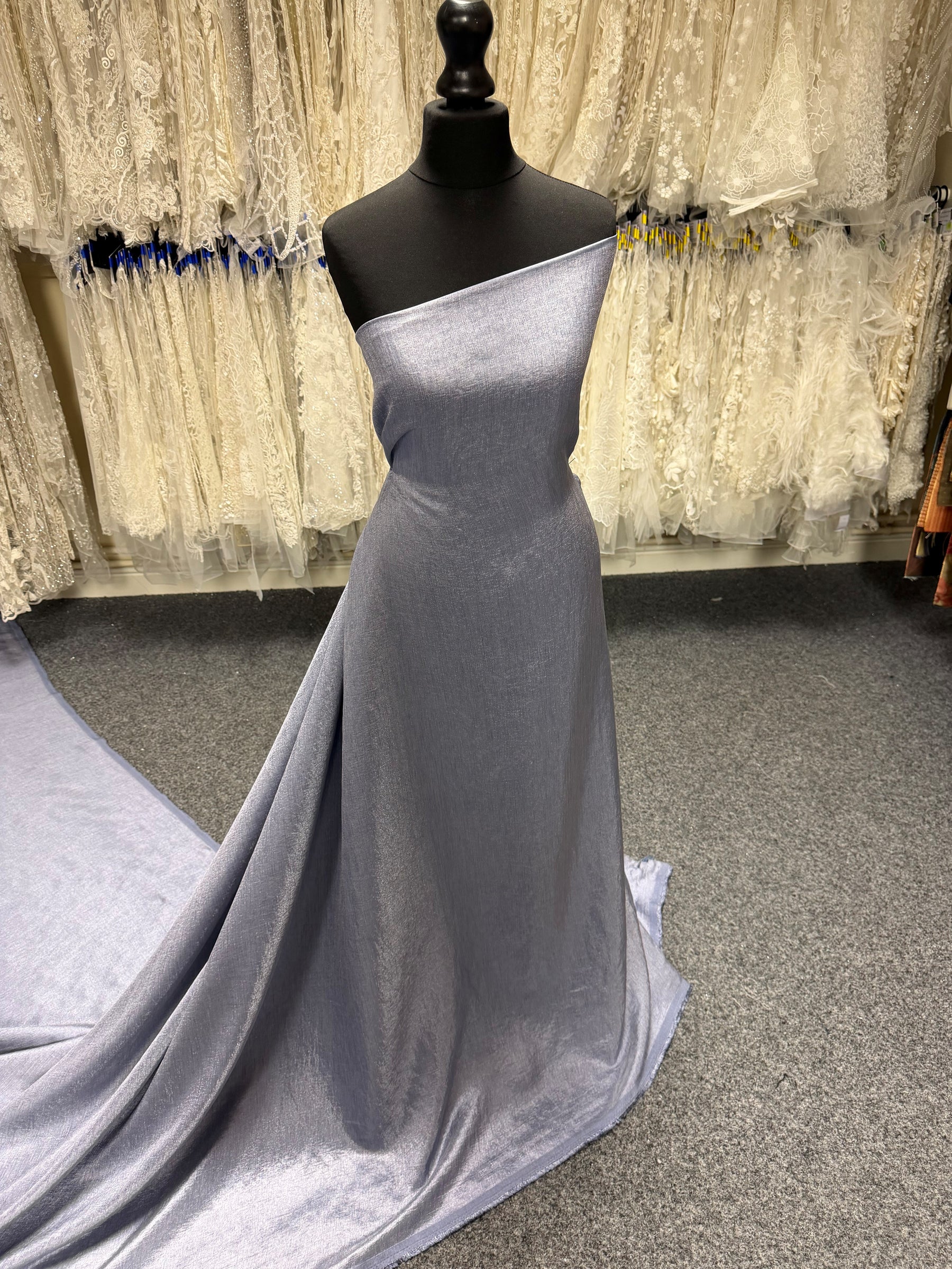 Tissu en viscose mélangée bleue - Ferrari