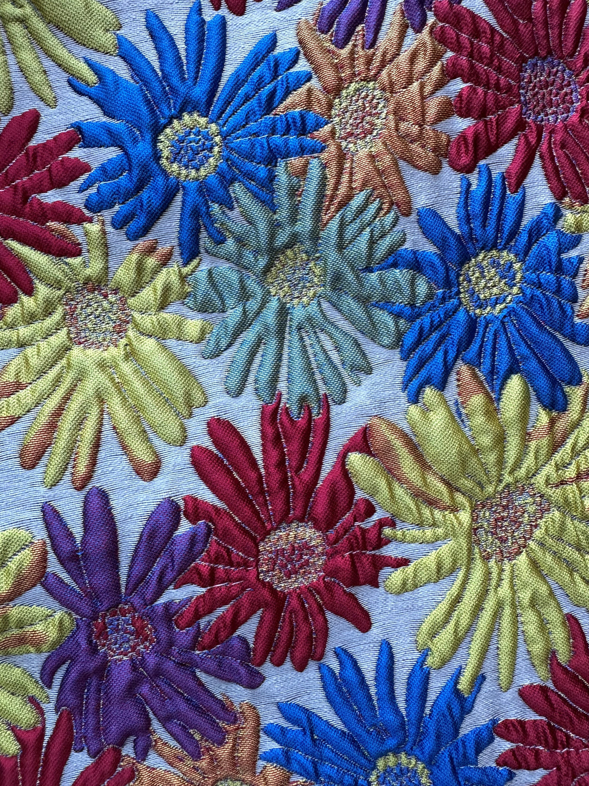 Multicoloured Jacquard Floral Brocade - Native