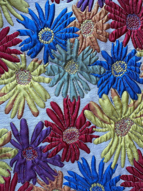 Multicoloured Jacquard Floral Brocade - Native