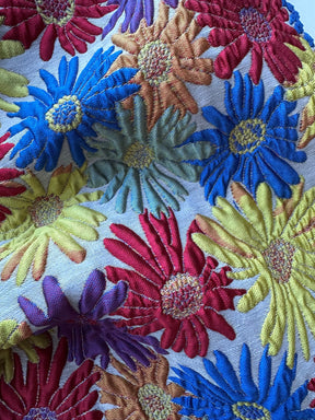 Multicoloured Jacquard Floral Brocade - Native