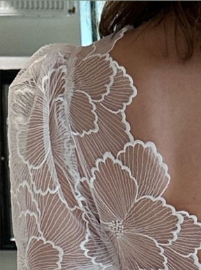 Dentelle brodée ivoire - Monique