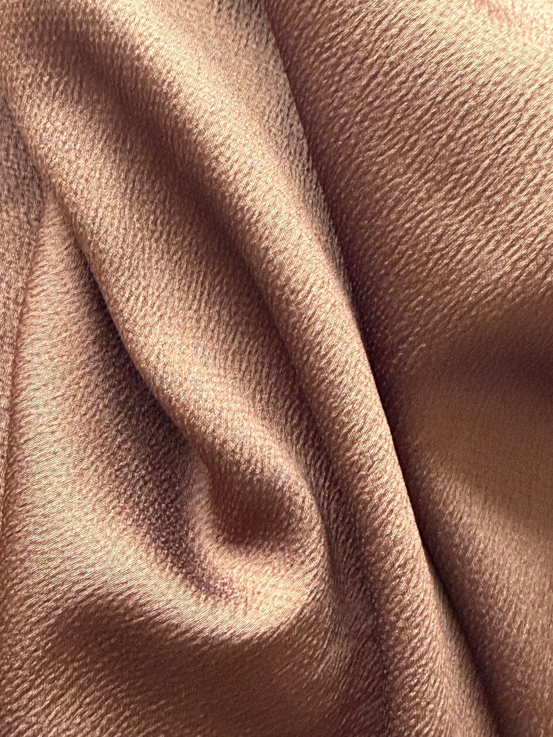 Crêpe de polyester marron - Temple