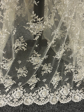 Dentelle perlée ivoire - Languide (CF Lucinda)