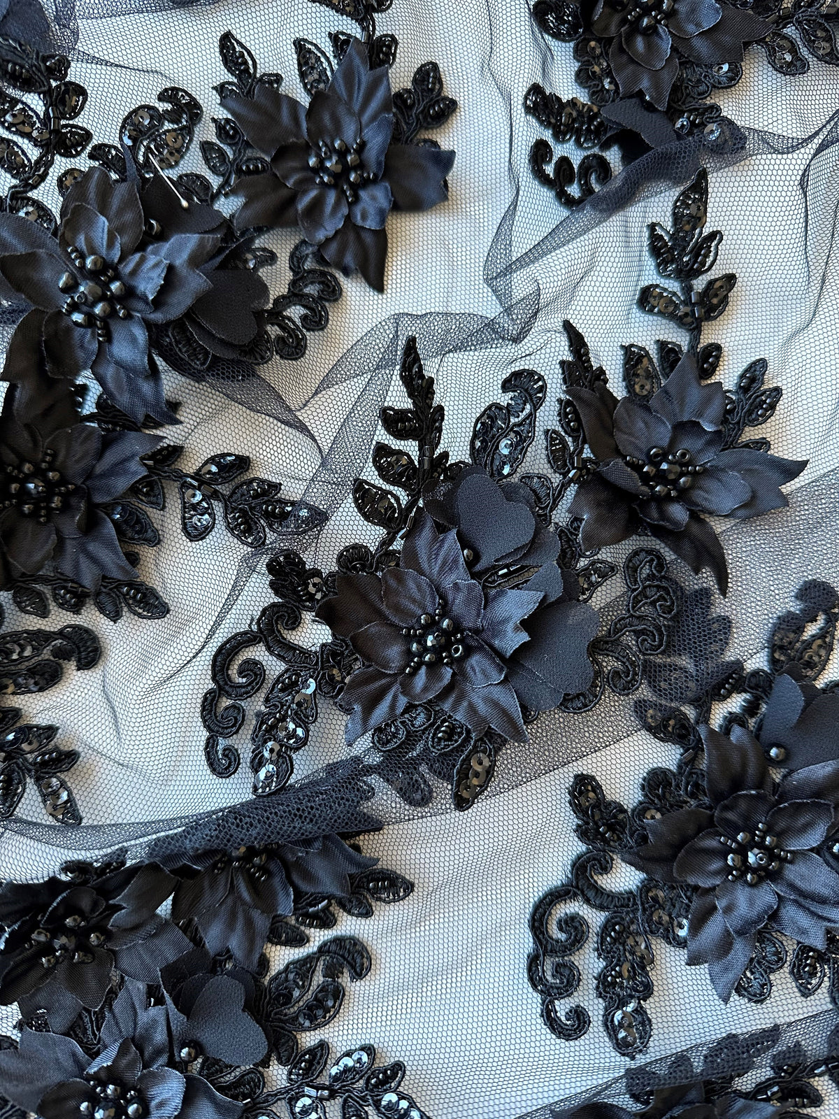 Dentelle perlée noire - Buffy