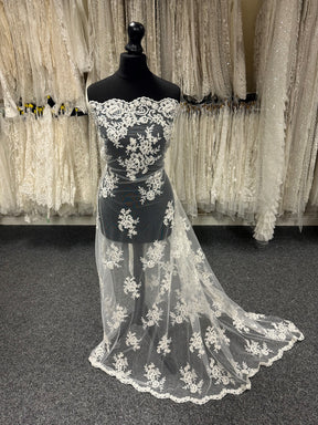 Dentelle de mariée ivoire perlée - Noisy