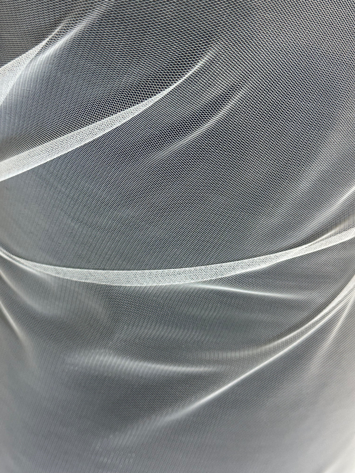 Tulle extensible en nylon ivoire - Bearing