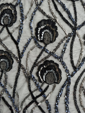 Dentelle perlée noire - Betty