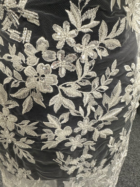 Dentelle Broderie Perlée Ivoire - Zeda