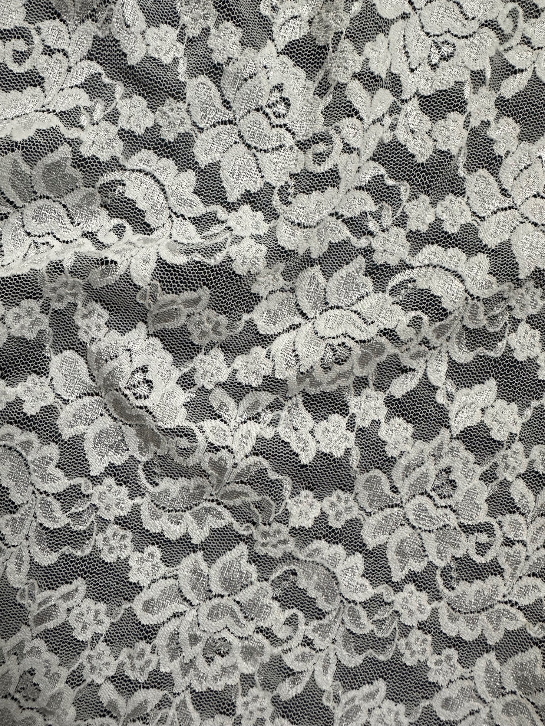 Dentelle Raschel extensible ivoire - Pérouse