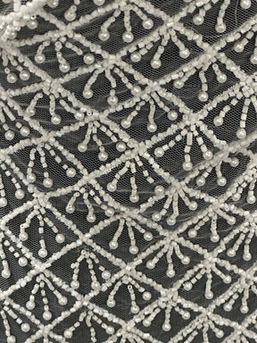 Dentelle Perlée Ivoire Pâle - Vivienne
