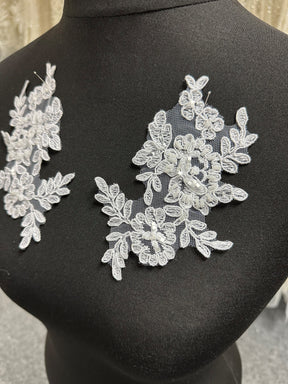Appliques en dentelle perlée ivoire - Noisy
