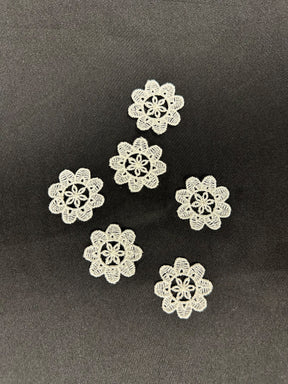 Fleur Brodé Ivoire - MM0007 (Sachet de 144)